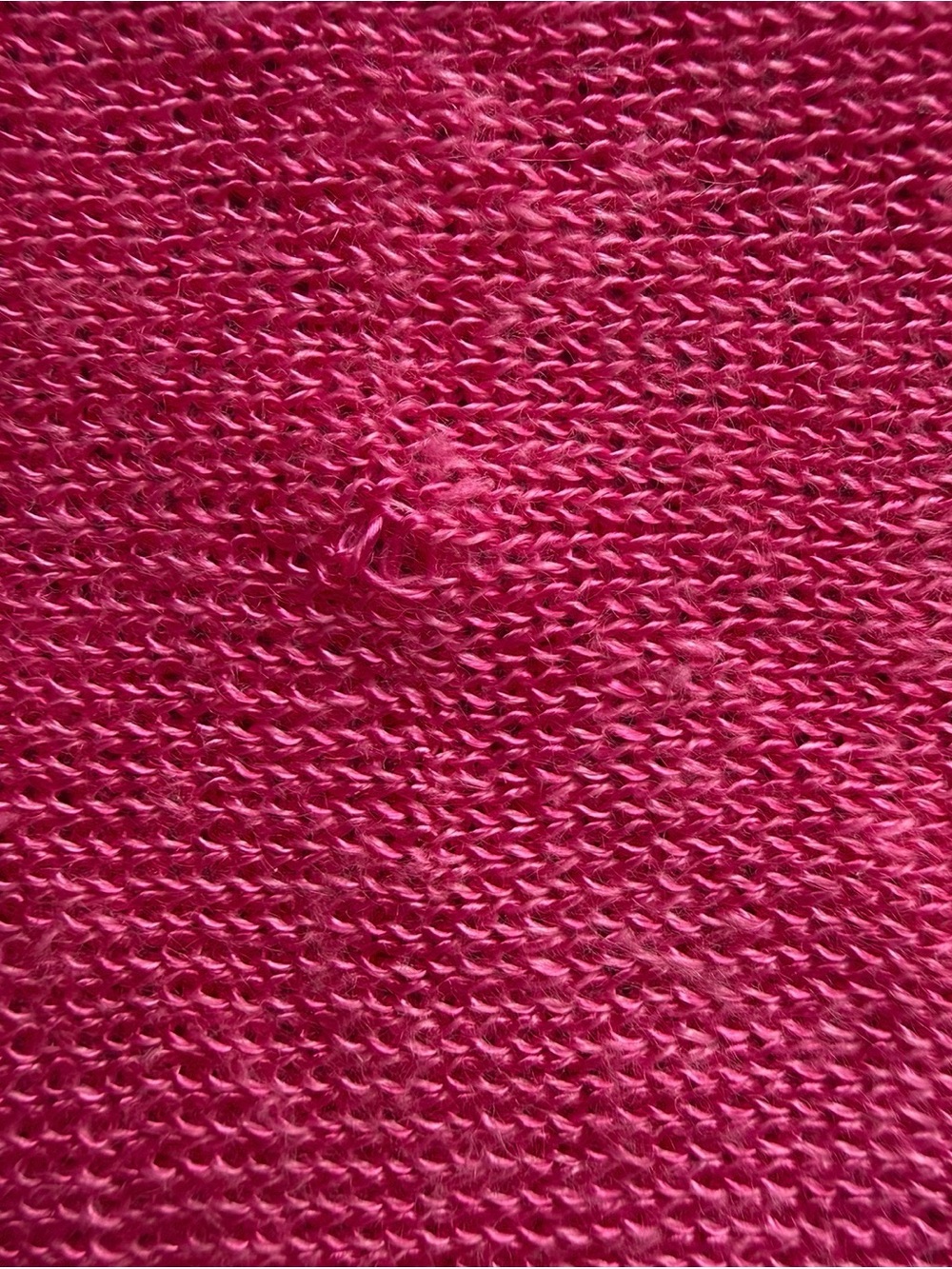 Zara Knit Bright Pink V-Neck Lightweight Sweater Semi Sheer Size M Spring - Picture 6 of 12